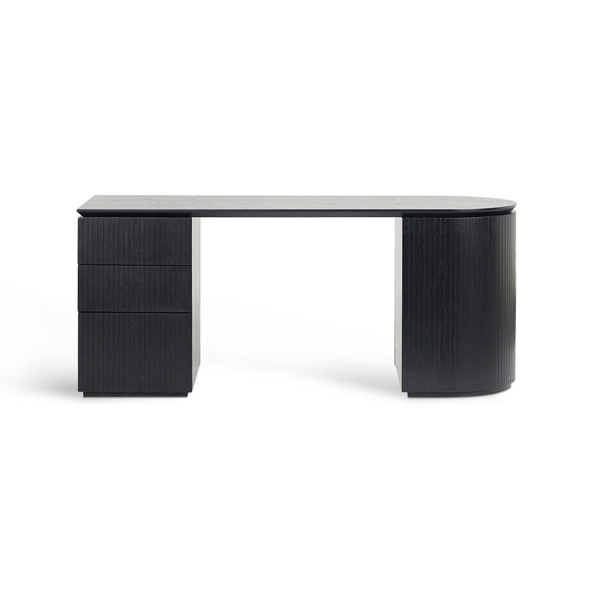 1.77m Left Drawer Office Desk - Black Oak