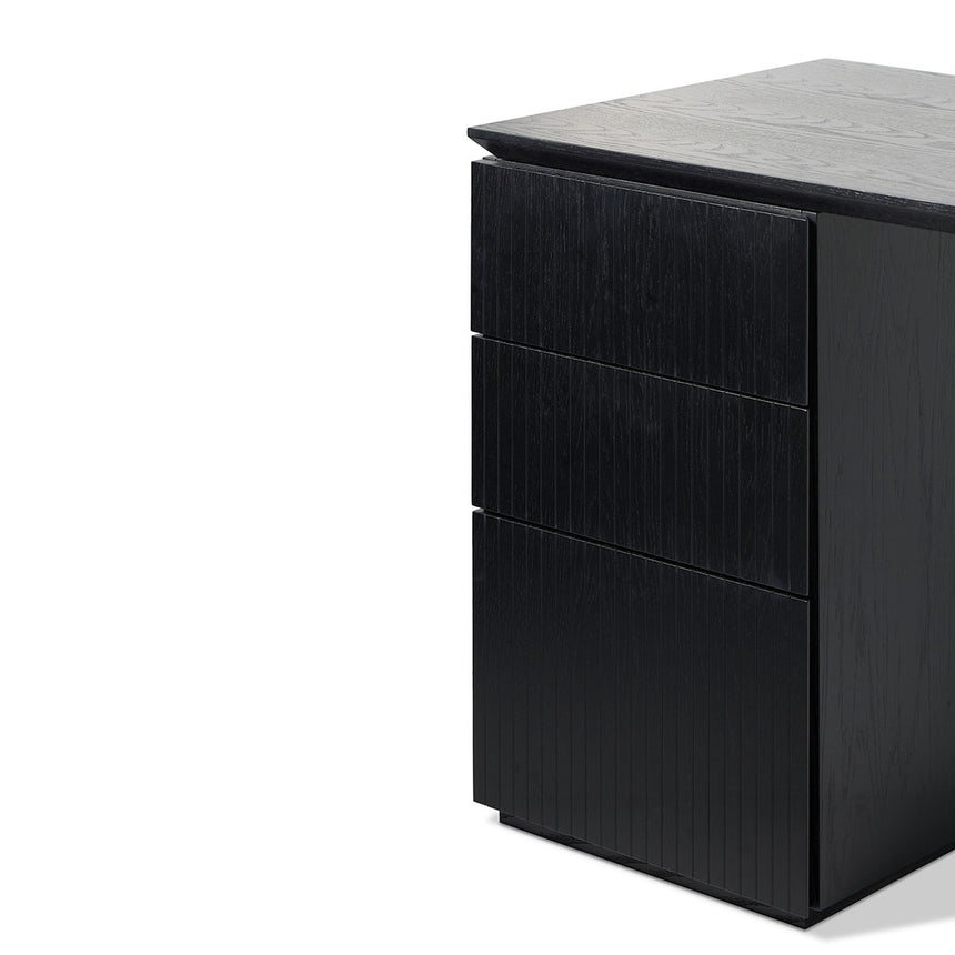 1.77m Left Drawer Office Desk - Black Oak