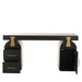 1.55m New Elm Home Office Desk - Full Black - image 4
