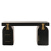 1.55m New Elm Home Office Desk - Full Black - image 2