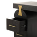 1.55m New Elm Home Office Desk - Full Black - image 7