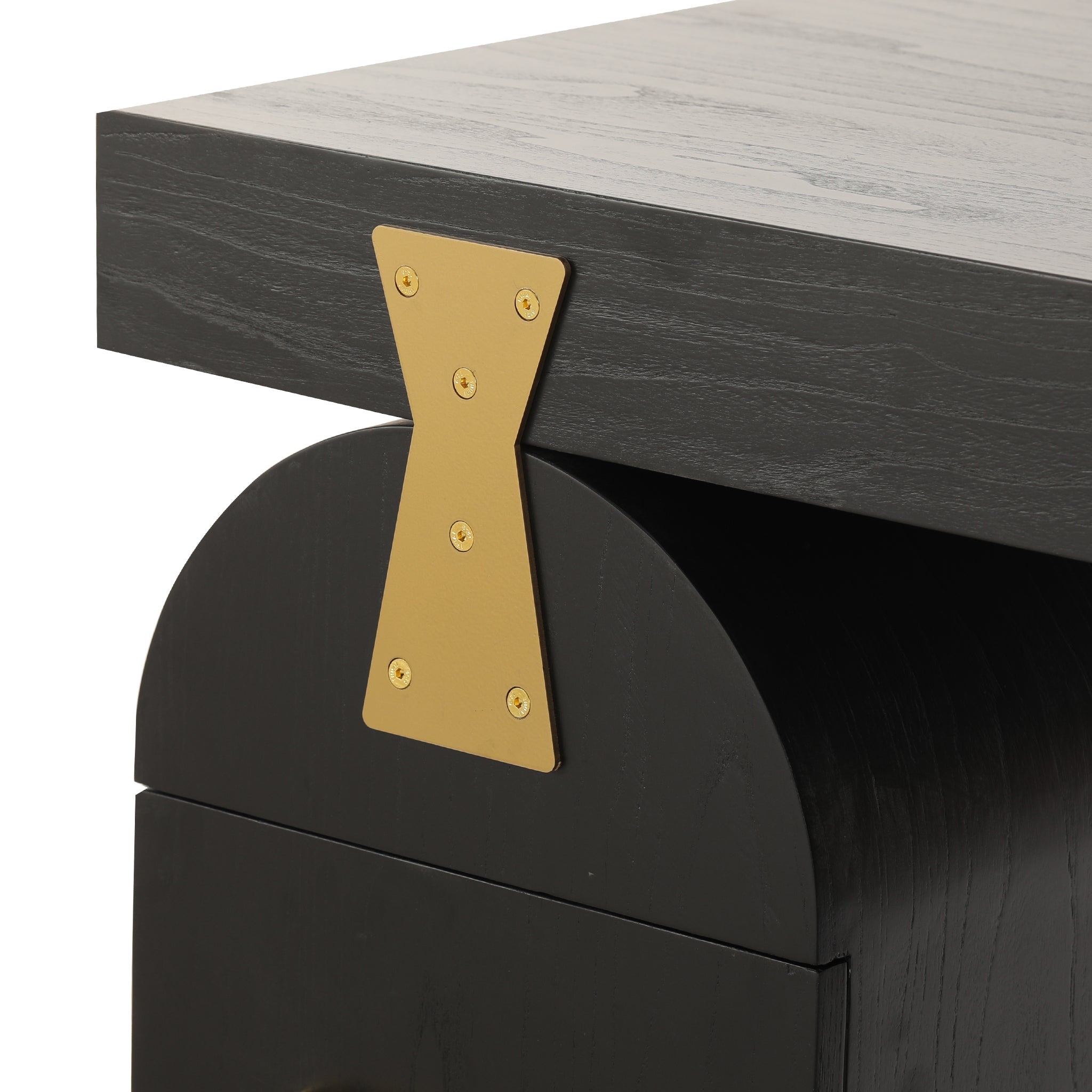 1.55m New Elm Home Office Desk - Full Black - image 8
