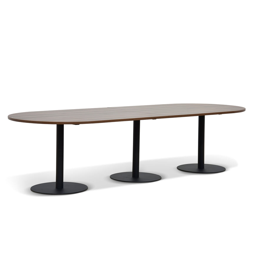 3m Oval Meeting Table - Walnut