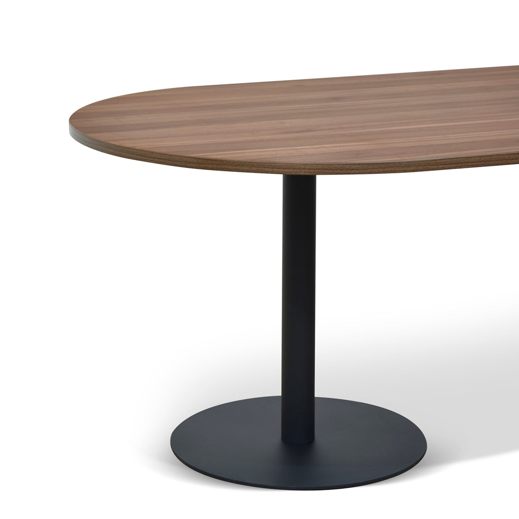 3m Oval Meeting Table - Walnut - image 4