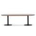 2.4m Oval Meeting Table - Walnut - image 3