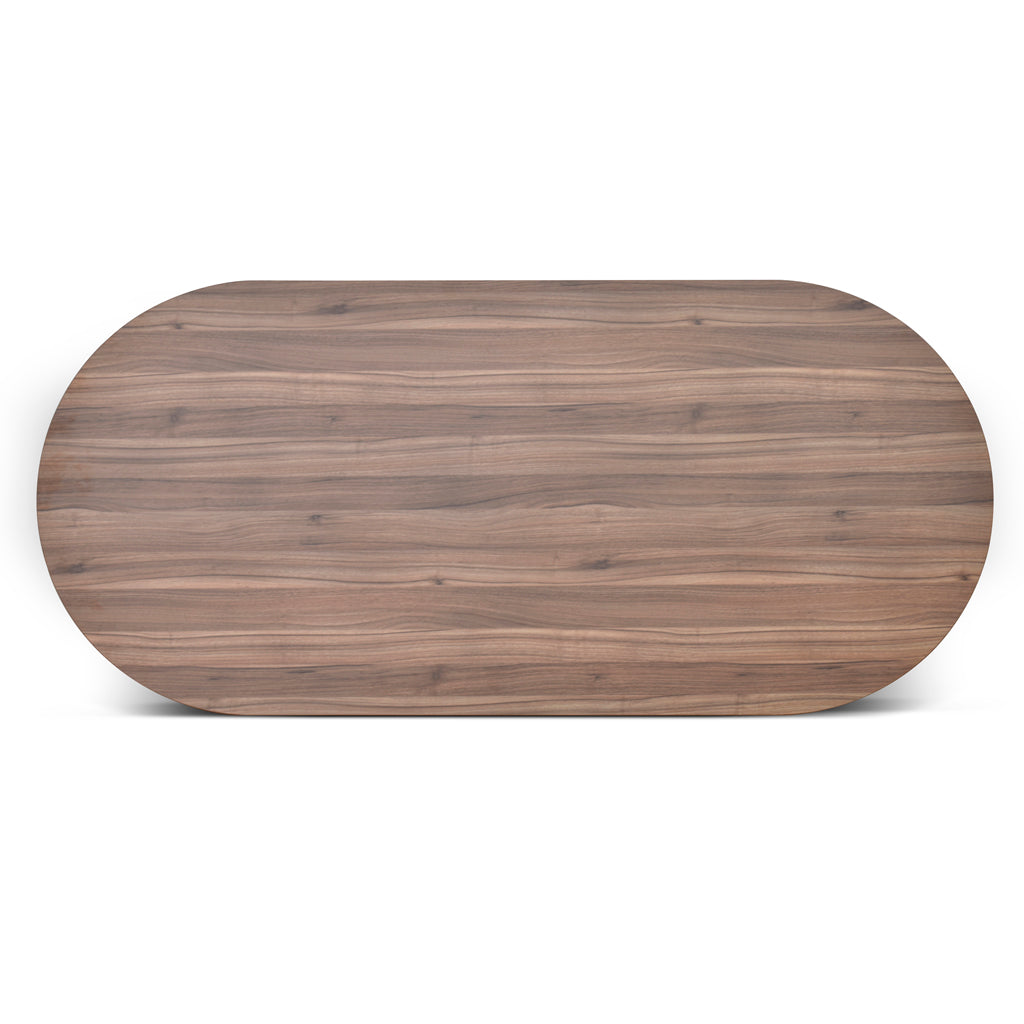 2.4m Oval Meeting Table - Walnut - image 8