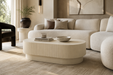 Avery Oval Coffee Table - Ivory
