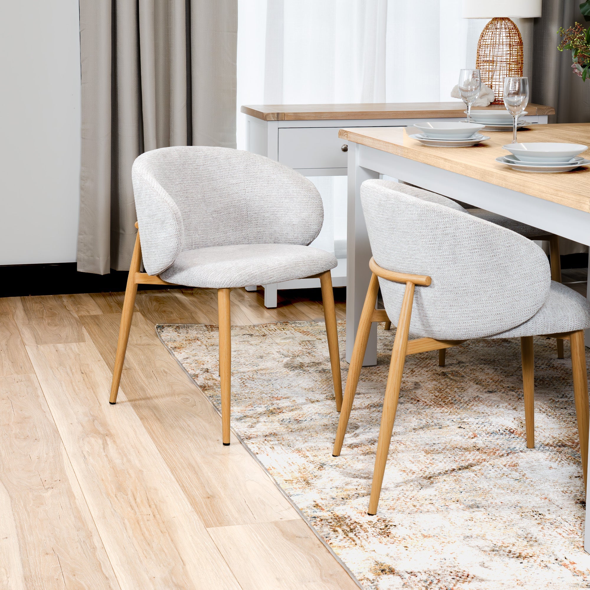 Flossie Chenille Dining Chairs (Set of 2)