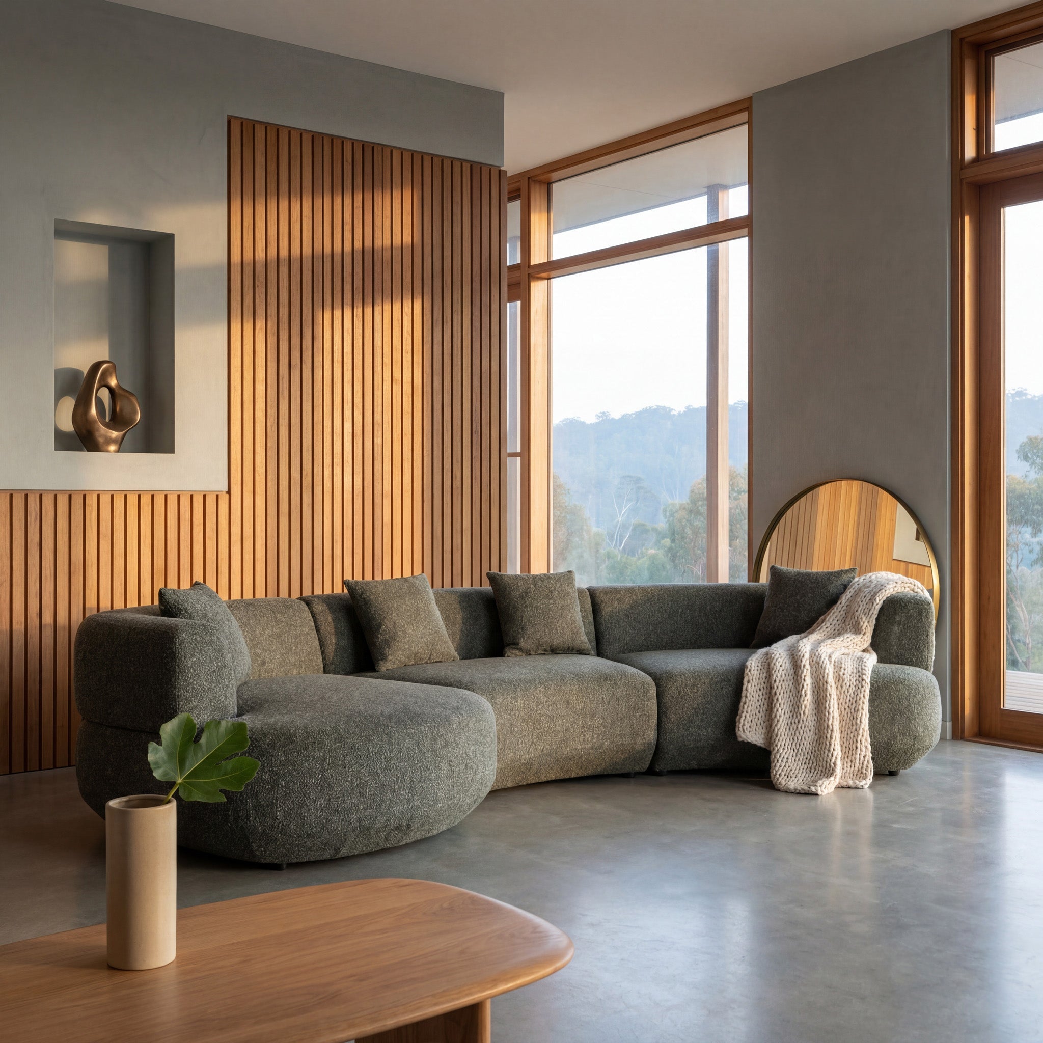 Modular Left Chaise Sofa - Canopy Green - image 2