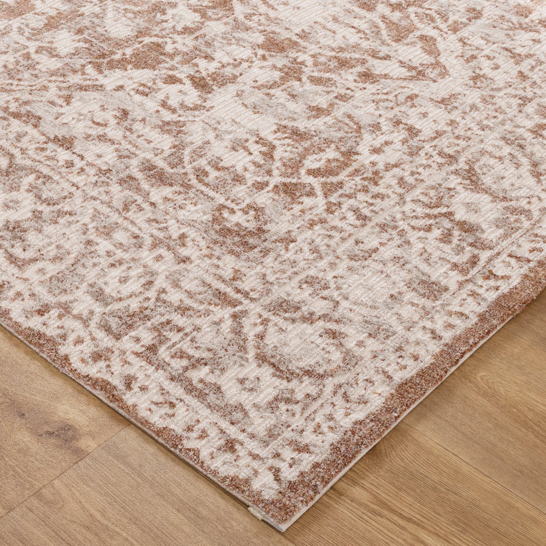 Solenne Beige & Rust Distressed Vintage Rug