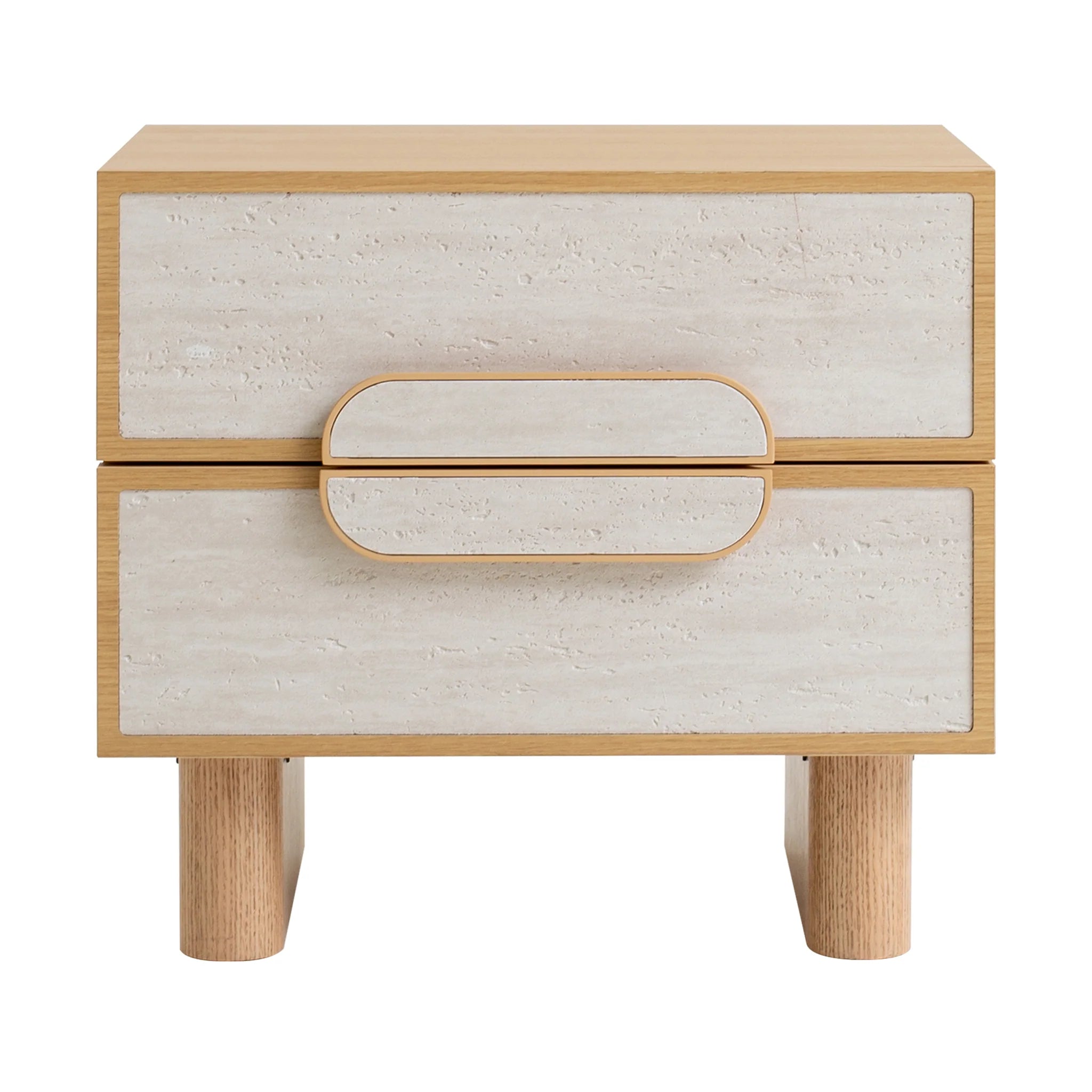 Showcasing Linilo Bedside Table - Natural ST10018-IG Bedside Table by Calibre Furniturs