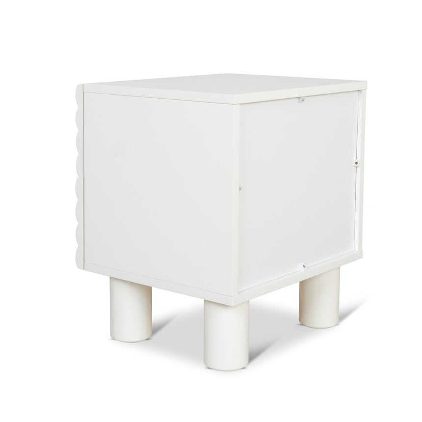 48cm Bedside Table - White