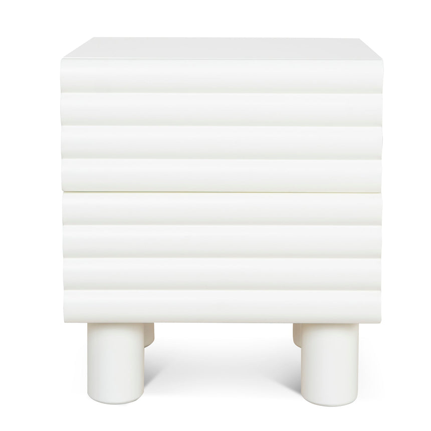 48cm Bedside Table - White