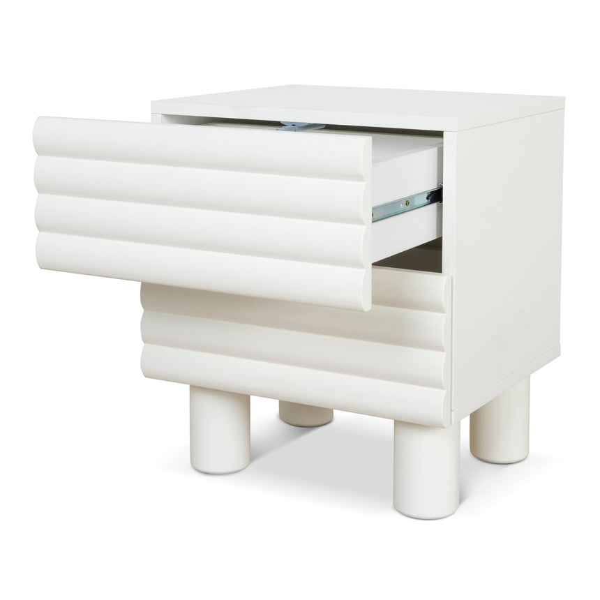 48cm Bedside Table - White