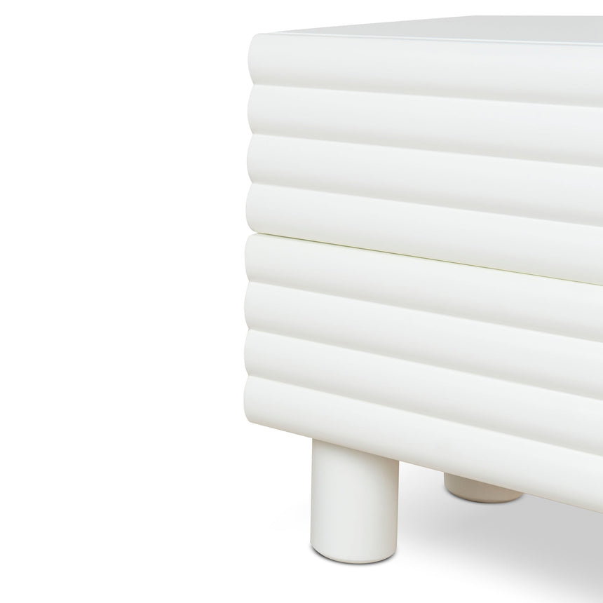 48cm Bedside Table - White