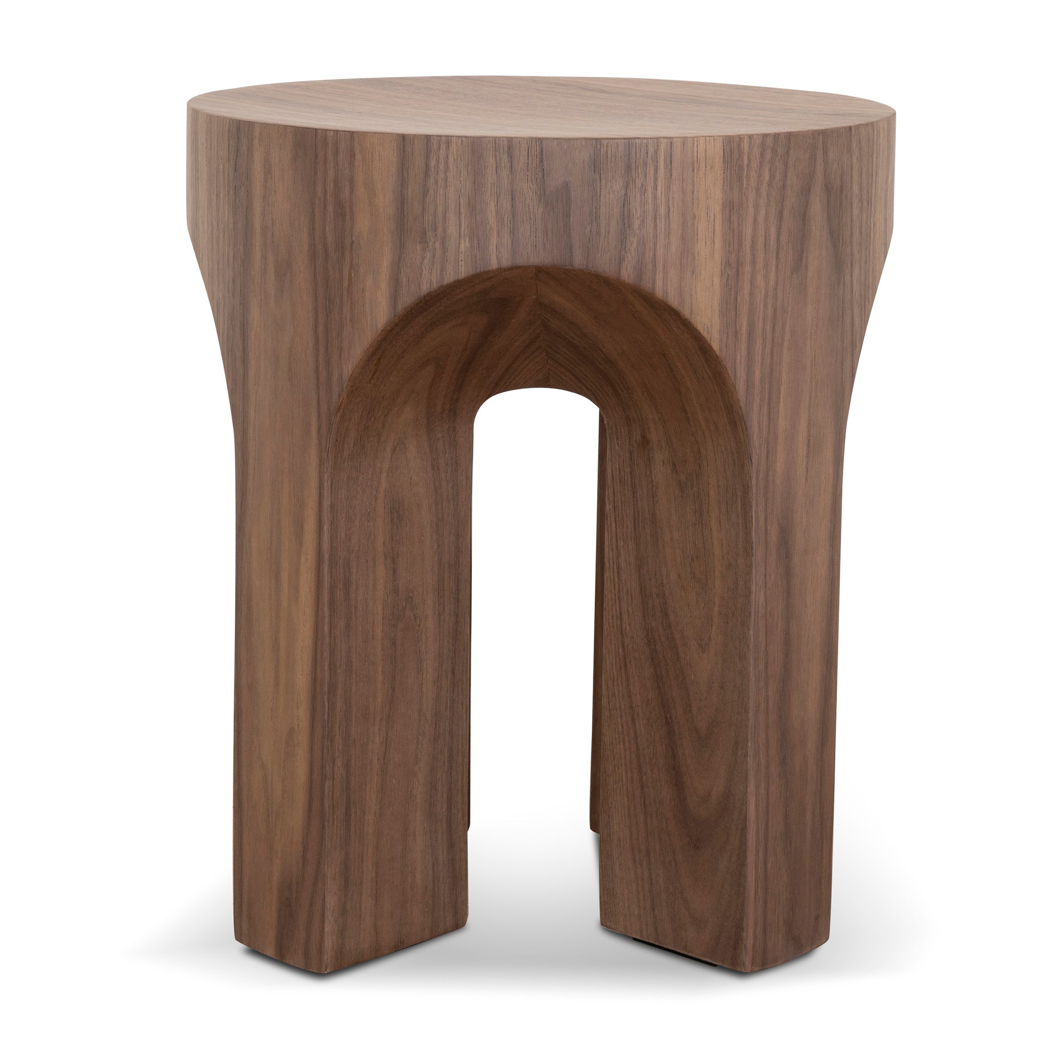 49.5cm Round Side Table - Walnut - image 2
