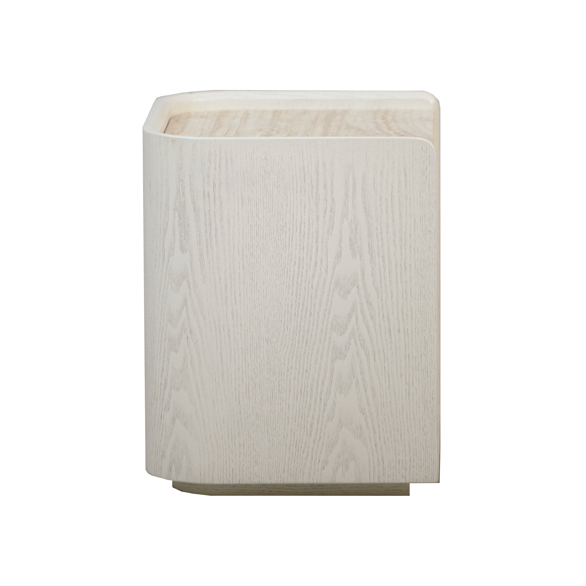 CST10179-DW 50cm Travertine Bedside Table - Ivory Oat