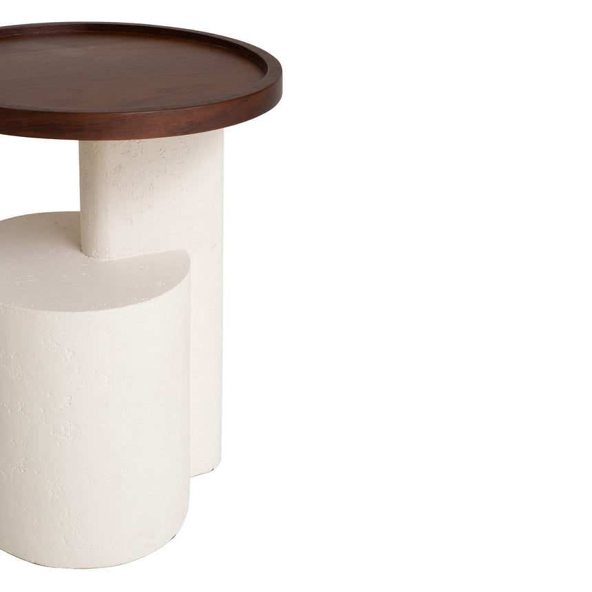 White Side Table - Walnut