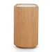 60cm Bedside Table - Natural Oak with Marble Top - image 5