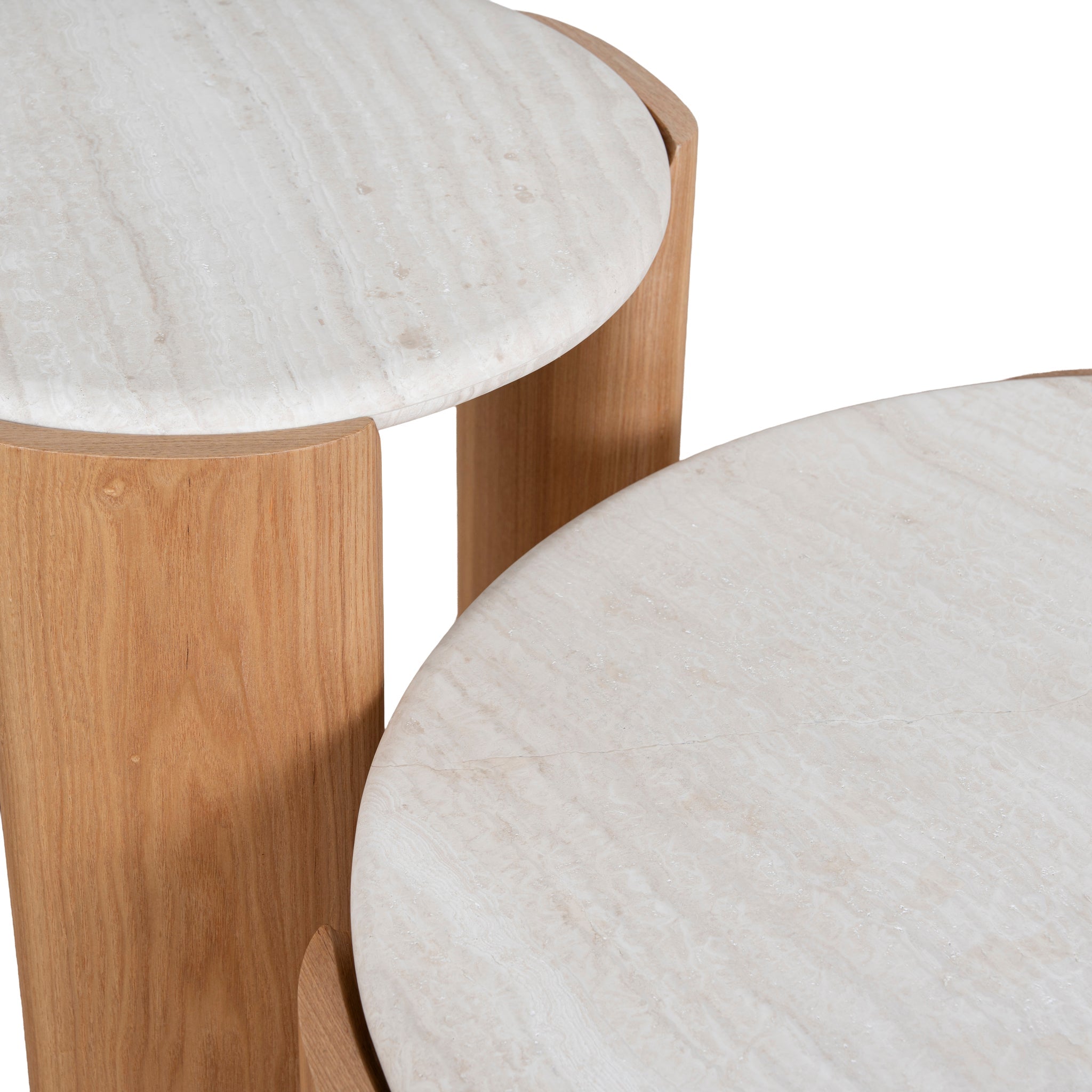 Nested Travertine Coffee Table - Natural - image 4