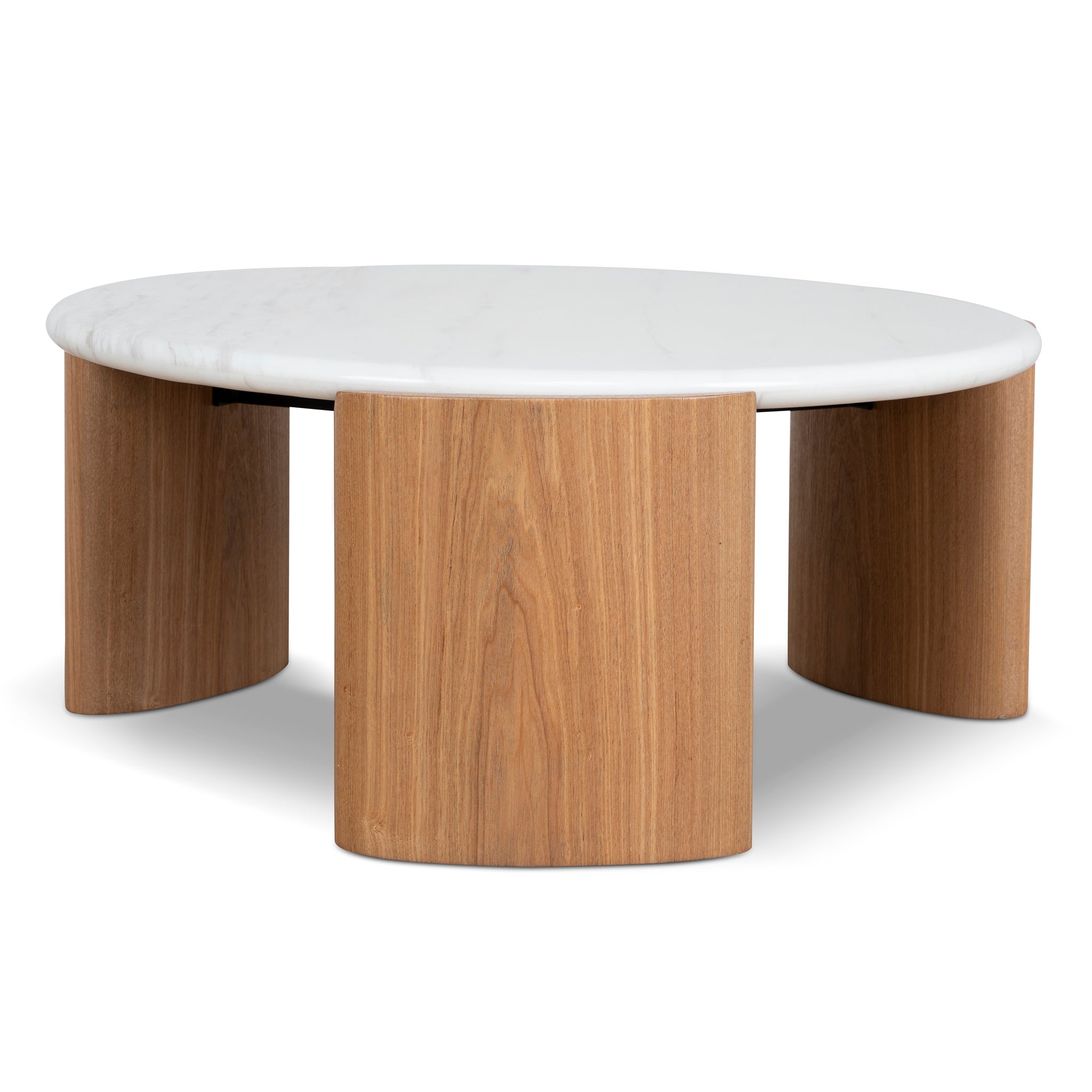 Nested Carrara Marble Coffee Table - Natural - image 6