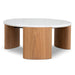 Nested Carrara Marble Coffee Table - Natural - image 6