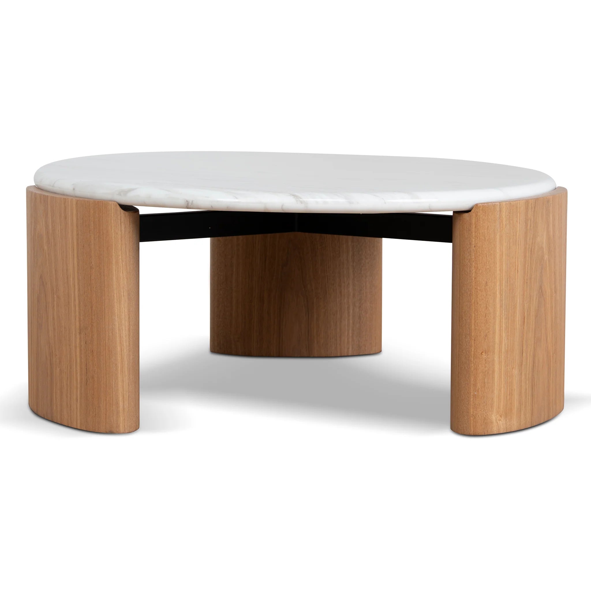Sikomora Nested Carrara Marble Coffee Table - Natural