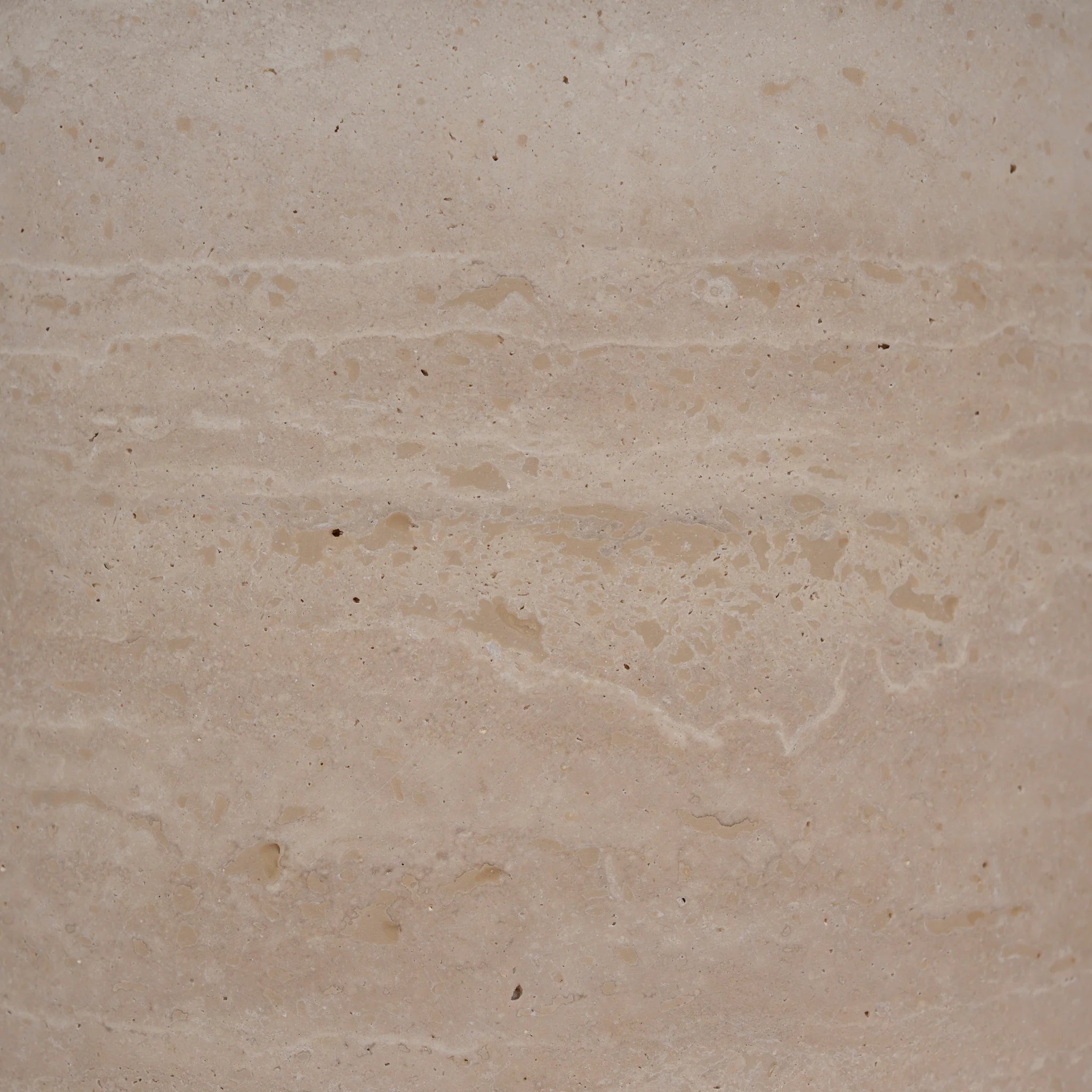 Tasena 45cm Matte White Side Table - Travertine