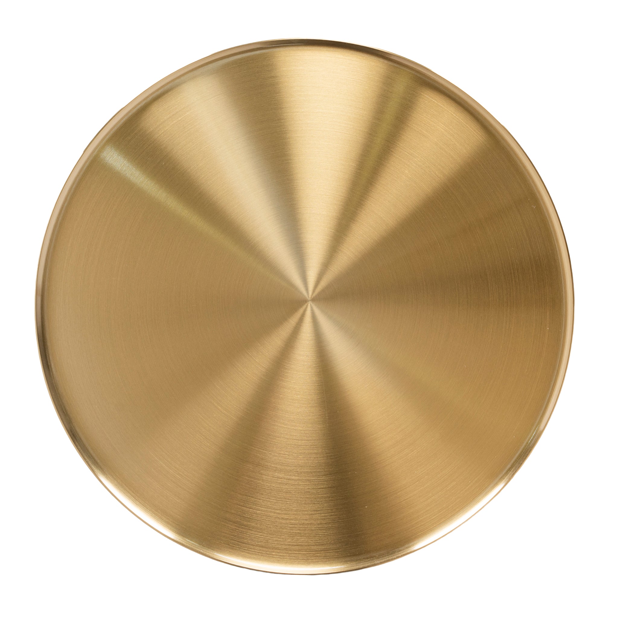 45cm Brushed Gold Side Table - Green Crystal