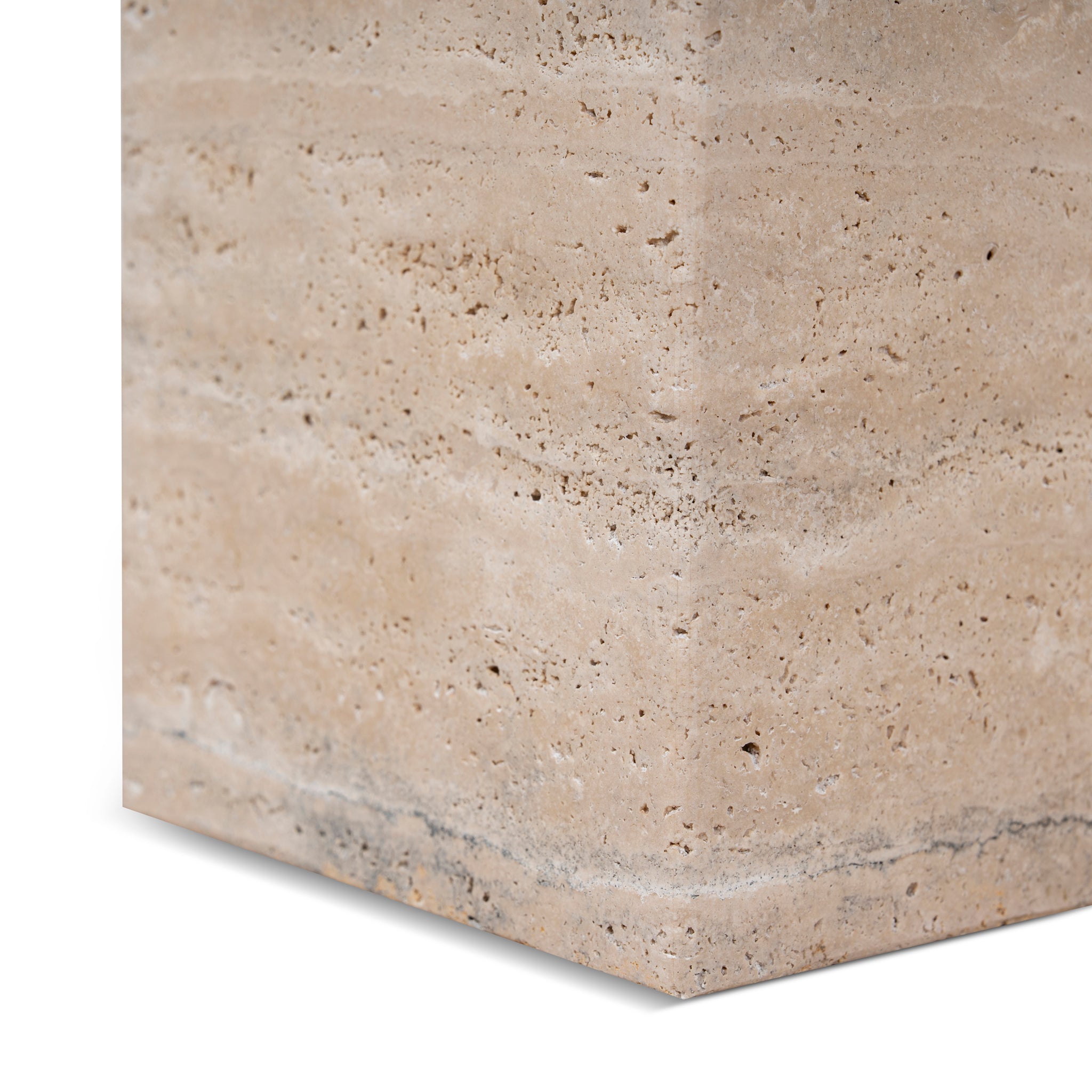 CST10322-NY 40cm Matte White Side Table - Natural