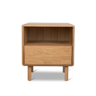 Showcasing Pinovera 50cm Bedside Table - Natural ST10358-OW Bedside Table by Calibre Furniturs