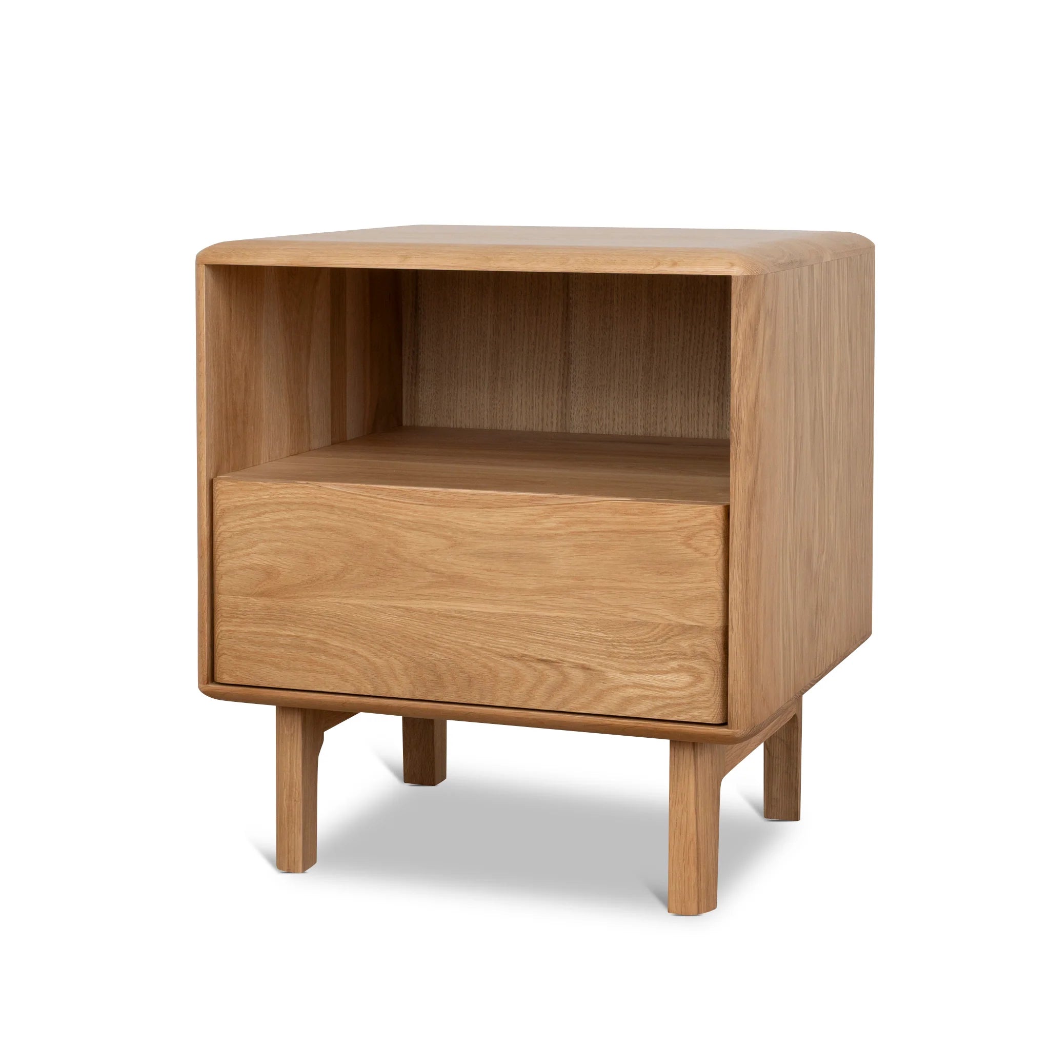 Showcasing Pinovera 50cm Bedside Table - Natural ST10358-OW Bedside Table by Calibre Furniturs