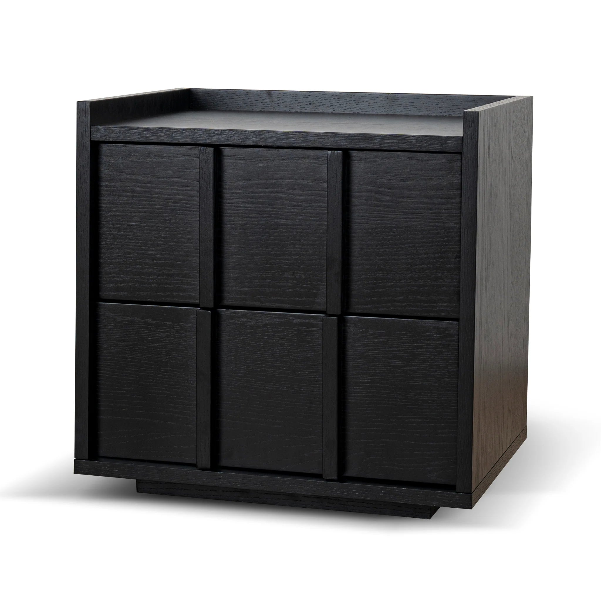 Showcasing Telaro 50cm Bedside Table - Black ST10380-KD Bedside Table by Calibre Furniturs