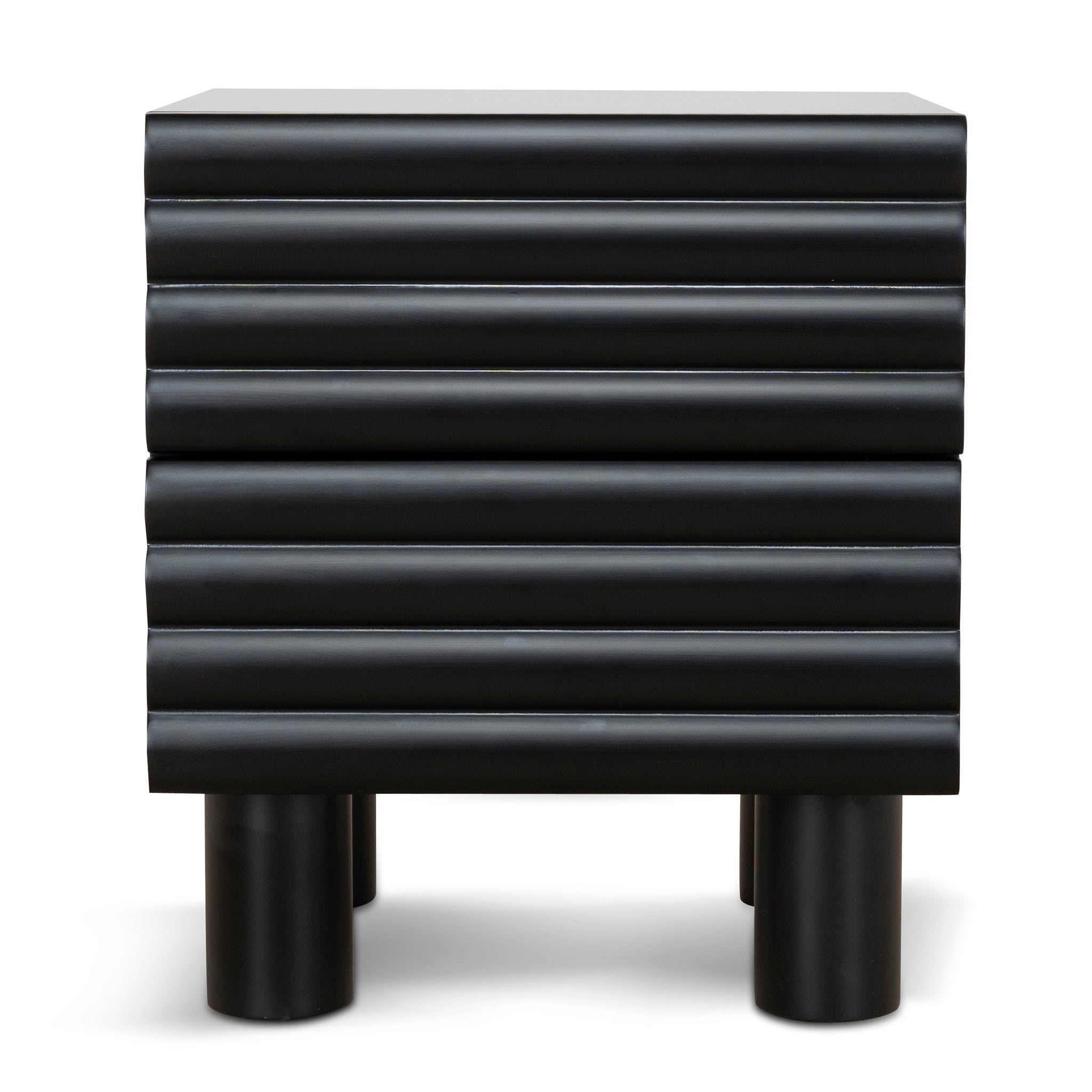 CST10384-KD 48cm Bedside Table - Matte Black