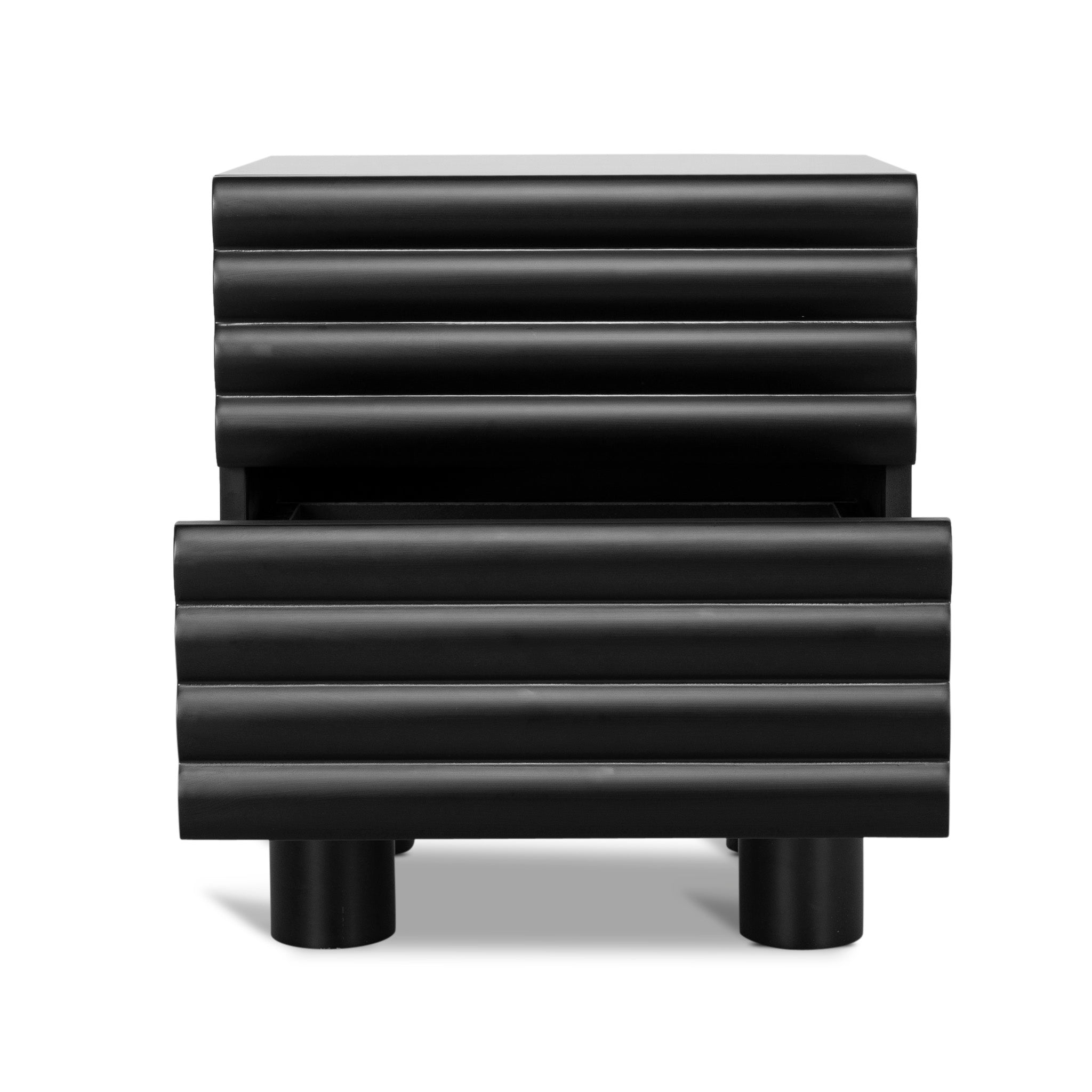 CST10384-KD 48cm Bedside Table - Matte Black