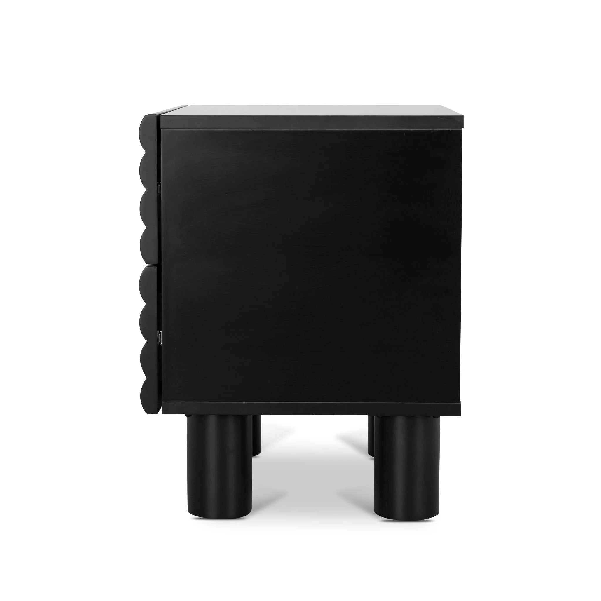 Sikosora 48cm Bedside Table - Matte Black