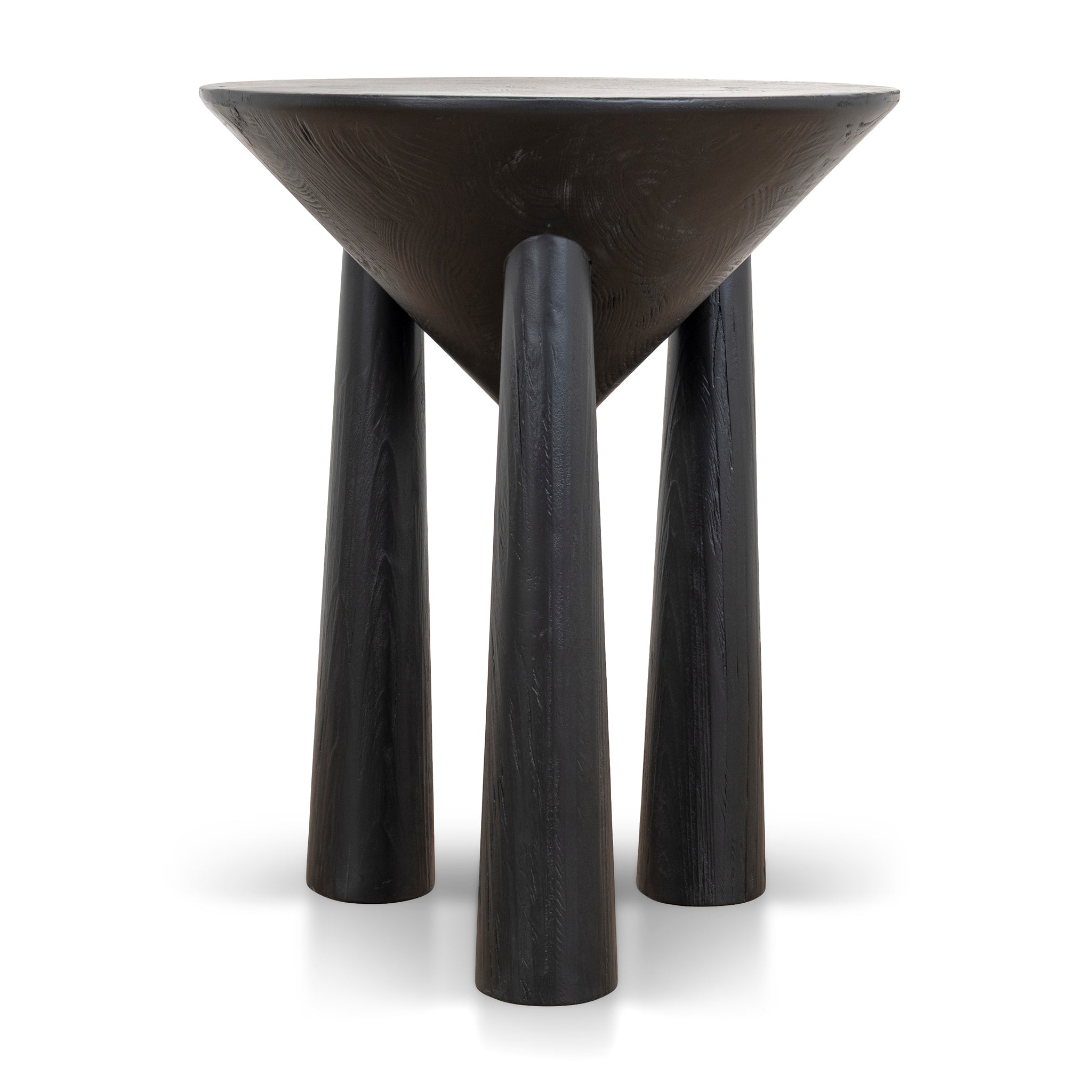 CST10427-NI 45cm Round Side Table - Full Black
