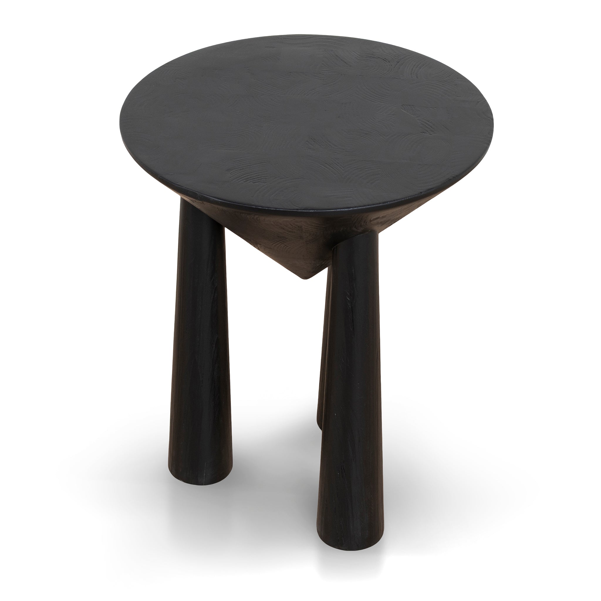 CST10427-NI 45cm Round Side Table - Full Black