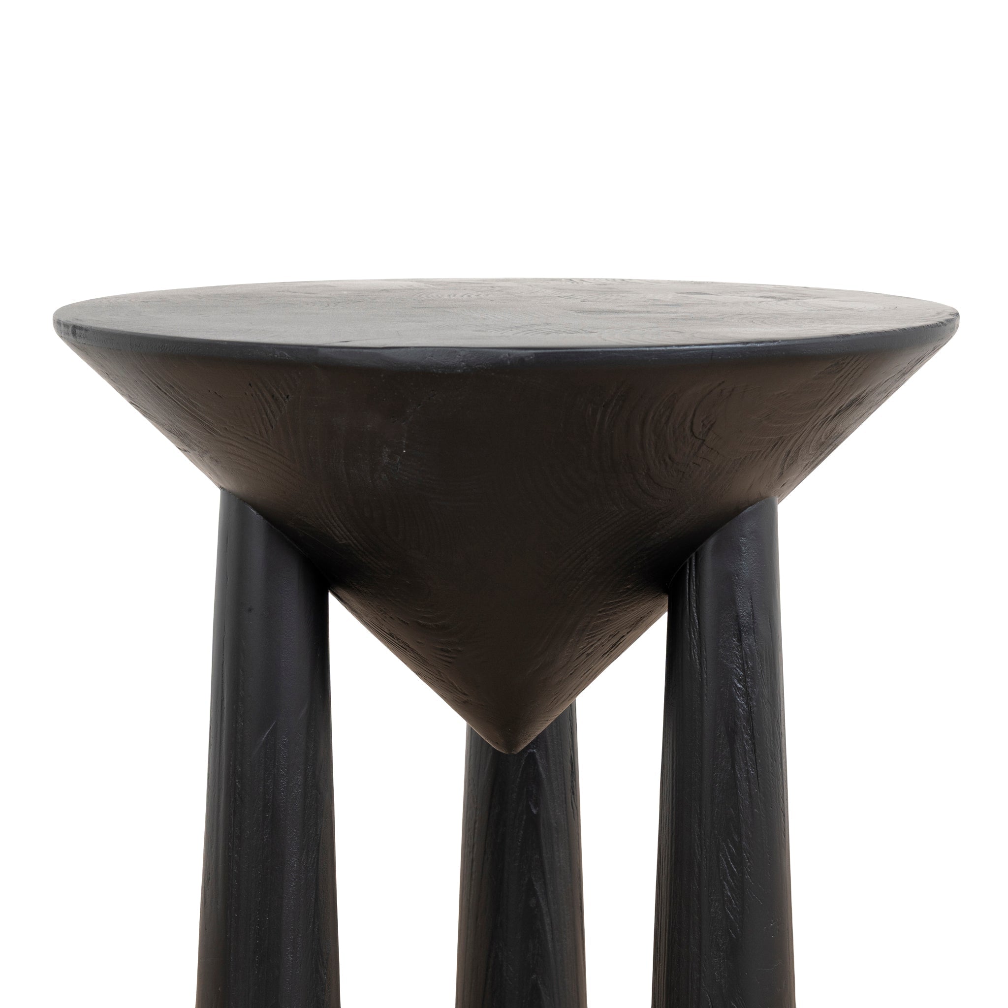 CST10427-NI 45cm Round Side Table - Full Black