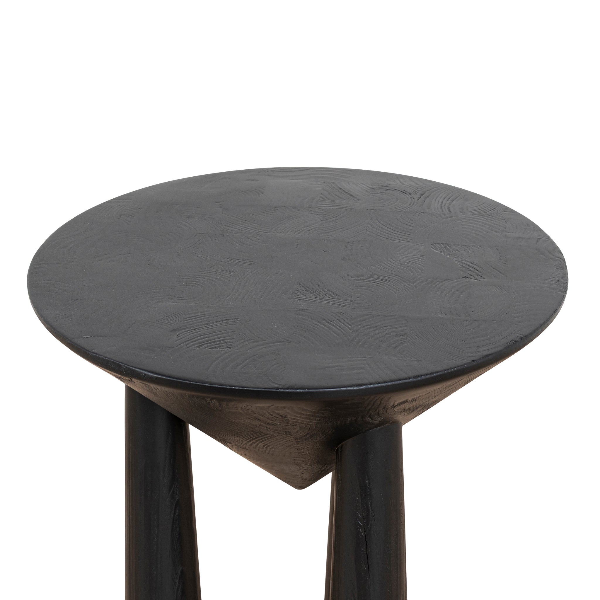 CST10427-NI 45cm Round Side Table - Full Black