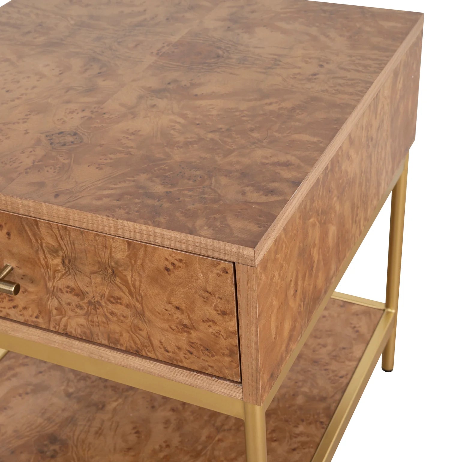 50cm Square Bedside Table - Natural