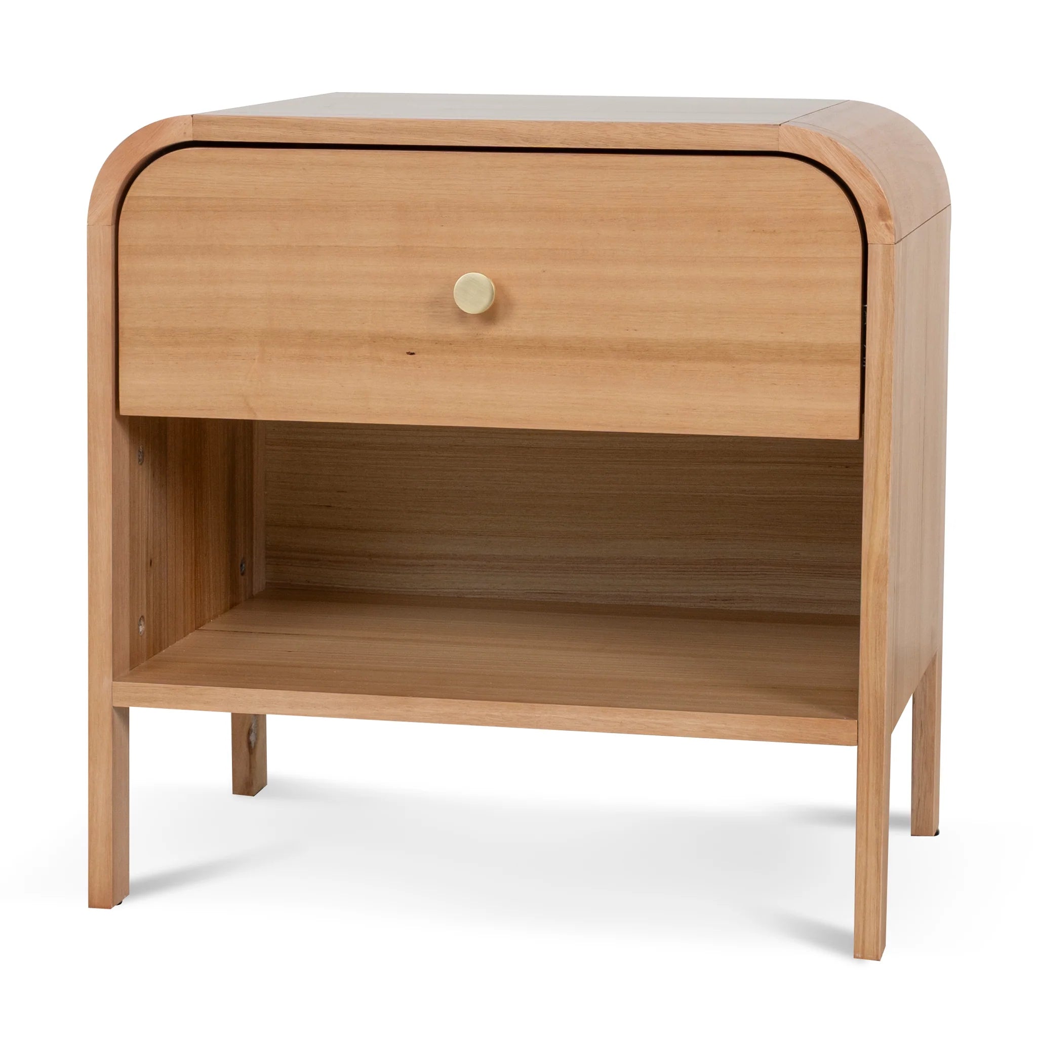 Showcasing Lekemora 58cm Bedside Table - Messmate ST10462-AW Bedside Table by Calibre Furniturs