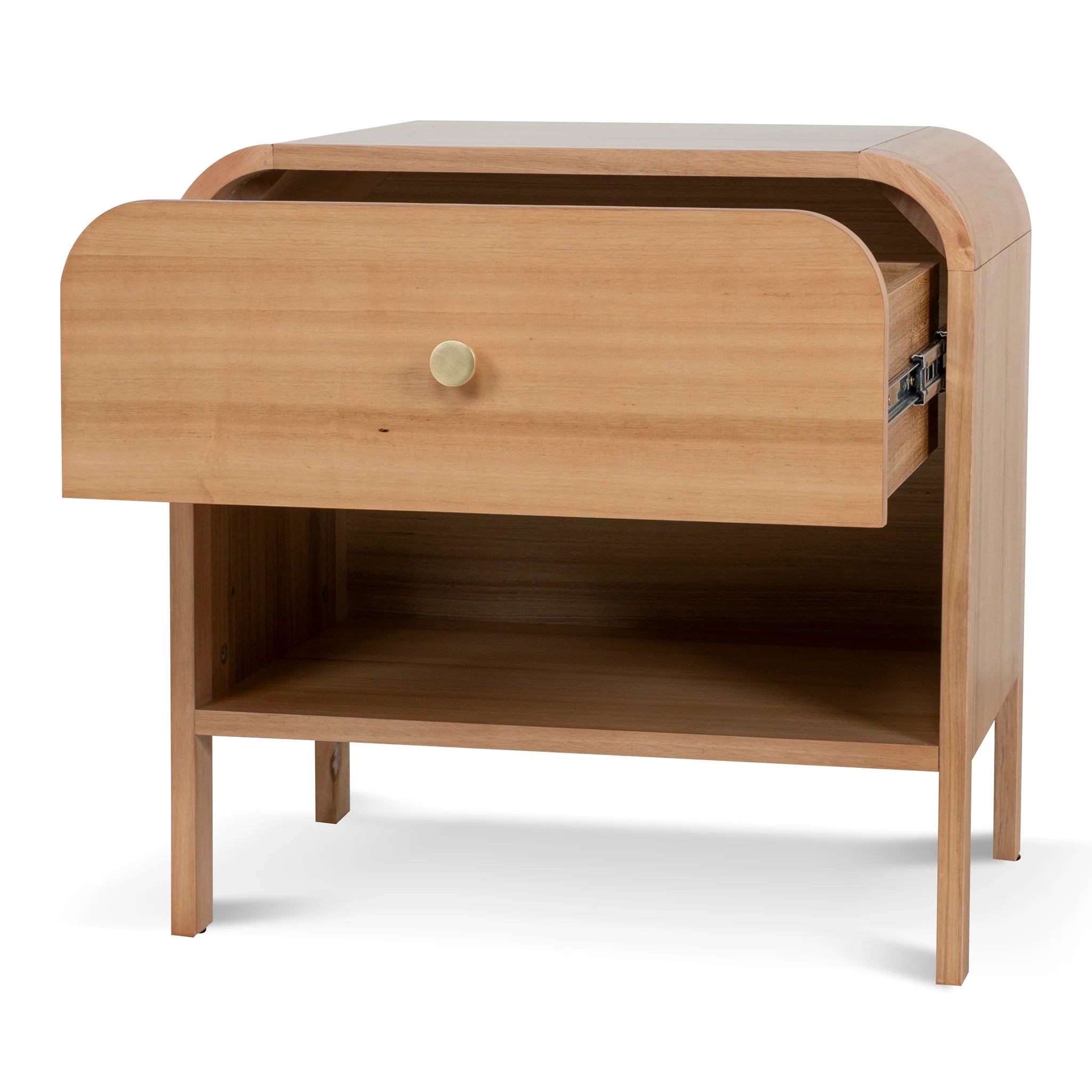 Showcasing Lekemora 58cm Bedside Table - Messmate ST10462-AW Bedside Table by Calibre Furniturs