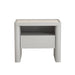 Showcasing Beliluna Glass Top Bedside Table - Warm Grey ST10539-IG Bedside Table by Calibre Furniturs