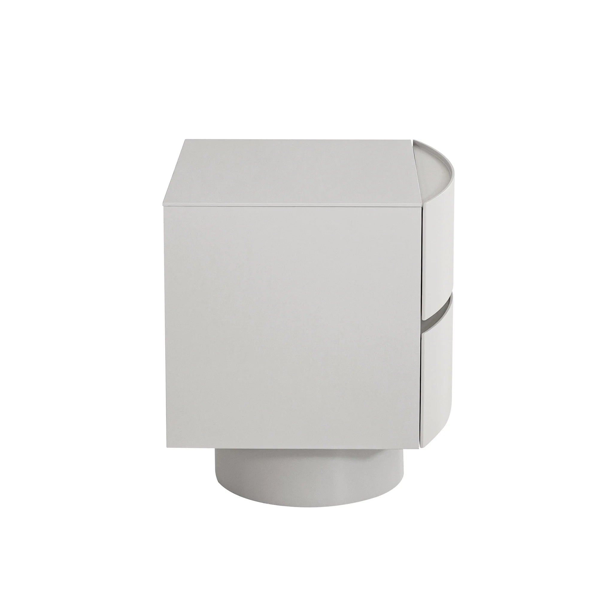 Showcasing Madora Bedside Table - Warm Grey ST10540-IG Bedside Table by Calibre Furniturs