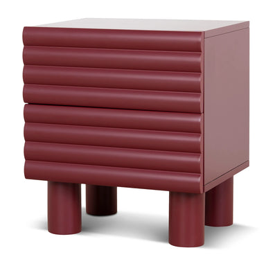 Showcasing Lupema 48cm Bedside Table - Red ST10592-KD Bedside Table by Calibre Furniturs