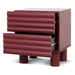 Showcasing Lupema 48cm Bedside Table - Red ST10592-KD Bedside Table by Calibre Furniturs
