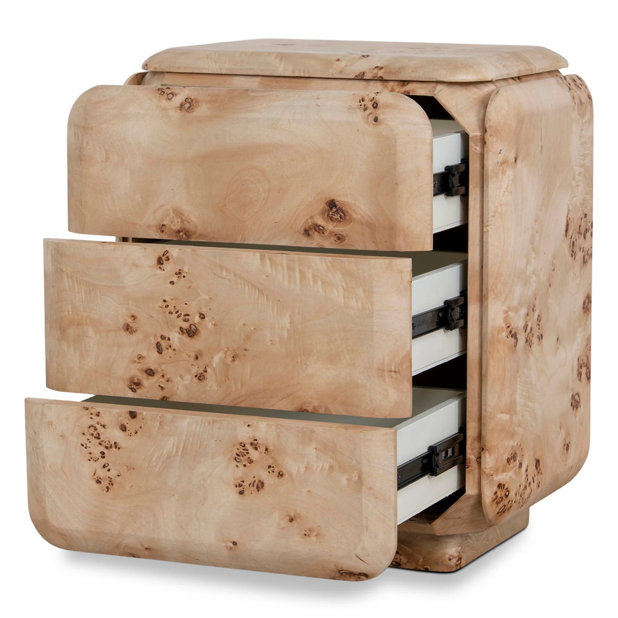 Showcasing Ronacora 51cm Bedside Table - Aspen Burls ST10635-MK Bedside Table by Calibre Furniturs
