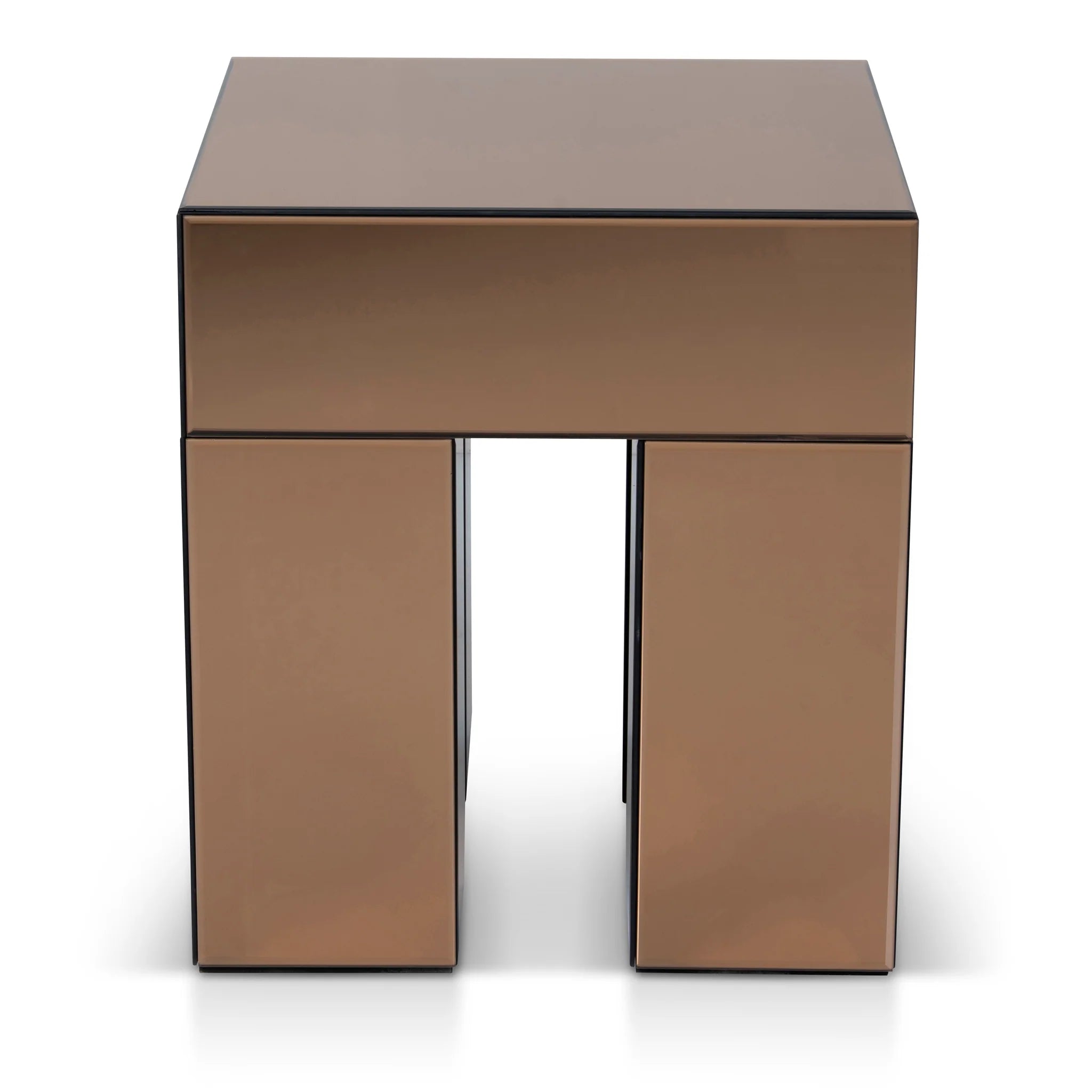 Showcasing Pedeta 45cm Square Bedside Table - Natural ST10661-MK Bedside Table by Calibre Furniturs