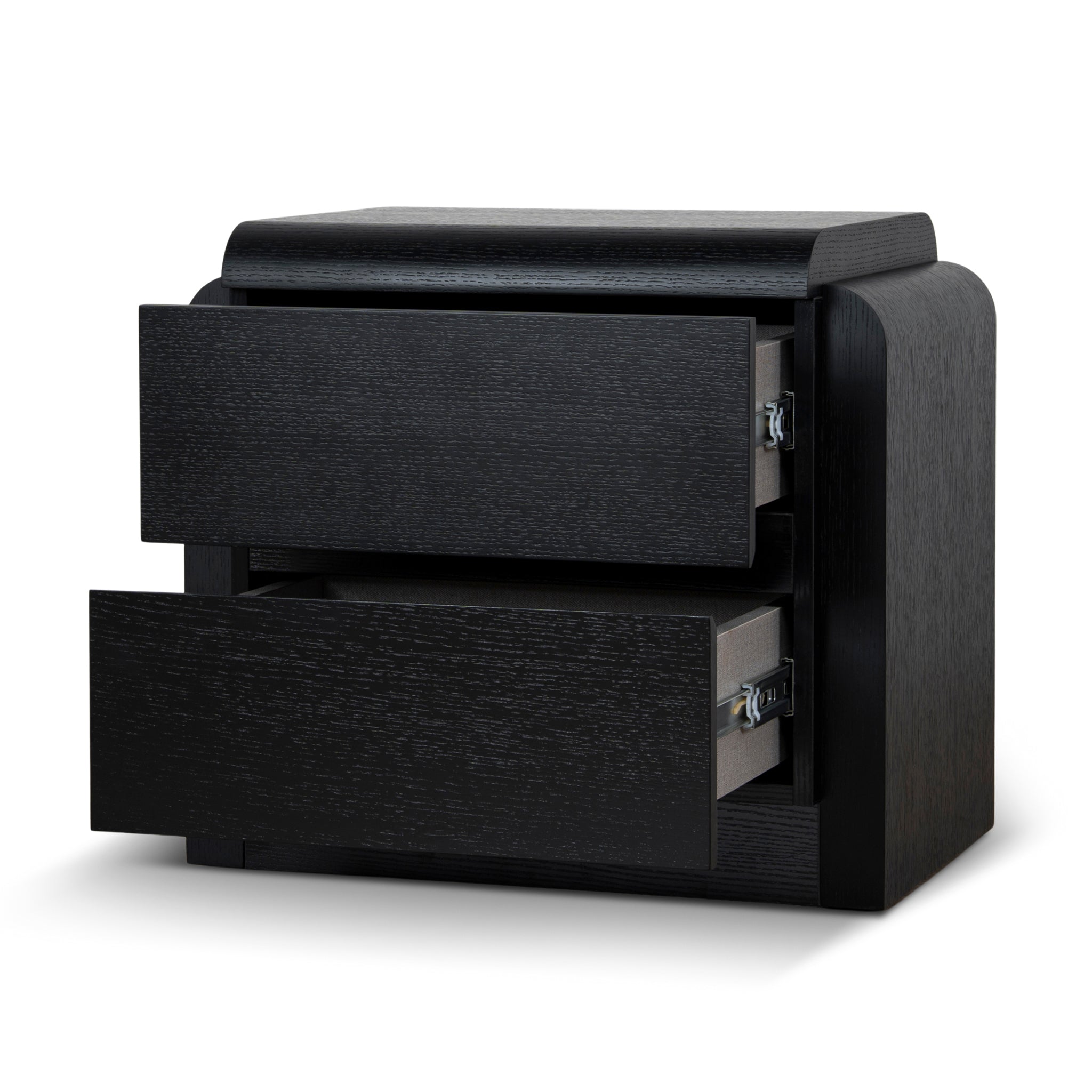 ST10959-IG 56.8cm Bedside Table - Full Black